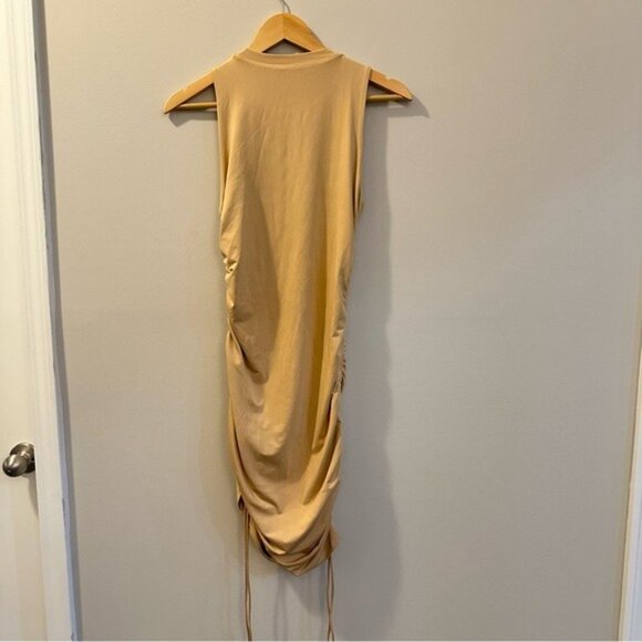 SUPERDOWN Revolve Cory Side Ruched Mini Dress in Nude Sz Medium NWT - Picture 3 of 7